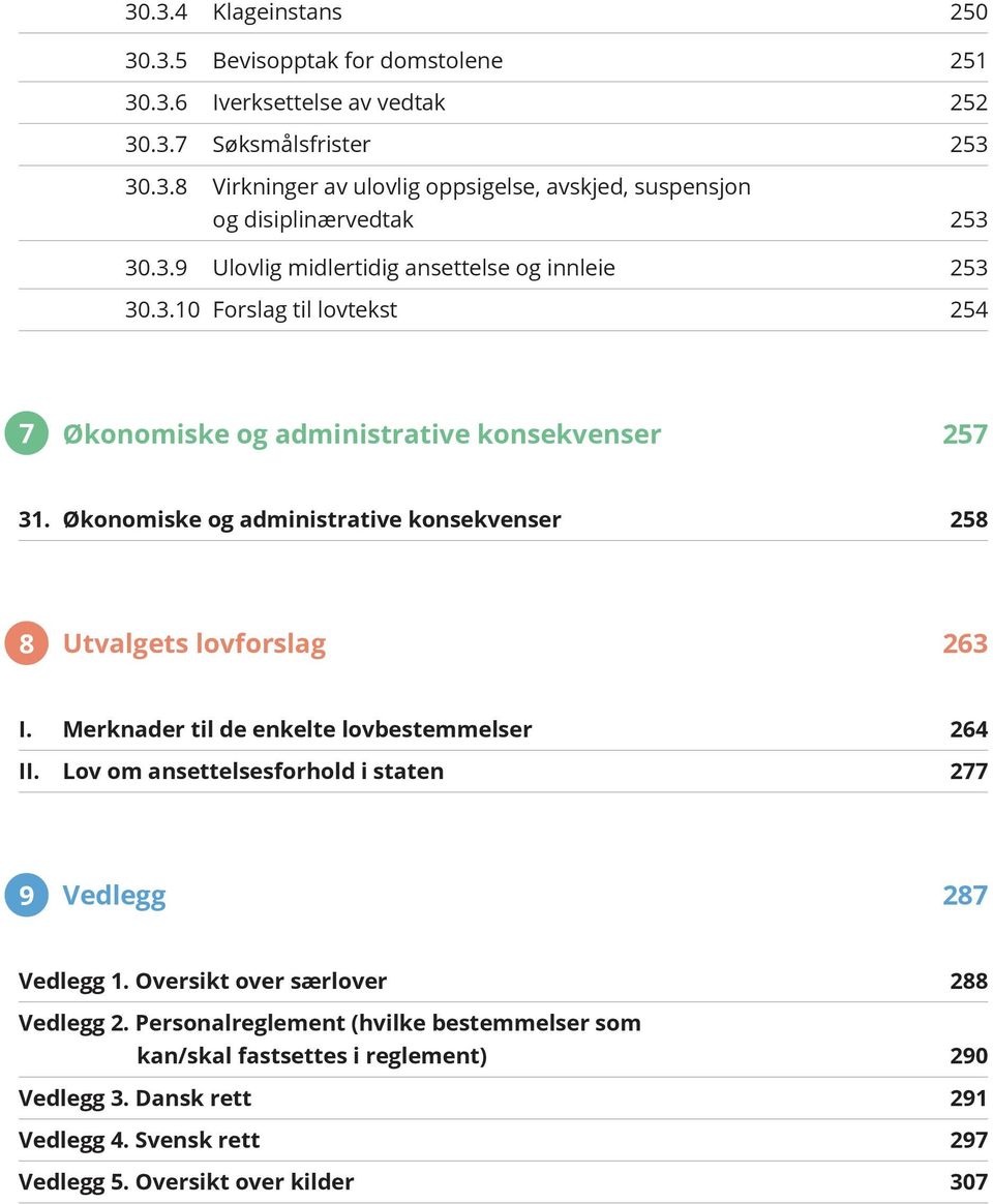 Økonomiske og administrative konsekvenser 258 8 Utvalgets lovforslag 263 I. Merknader til de enkelte lovbestemmelser 264 II.