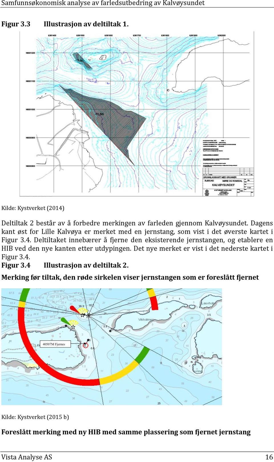 Deltiltaket innebærer å fjerne den eksisterende jernstangen, og etablere en HIB ved den nye kanten etter utdypingen.