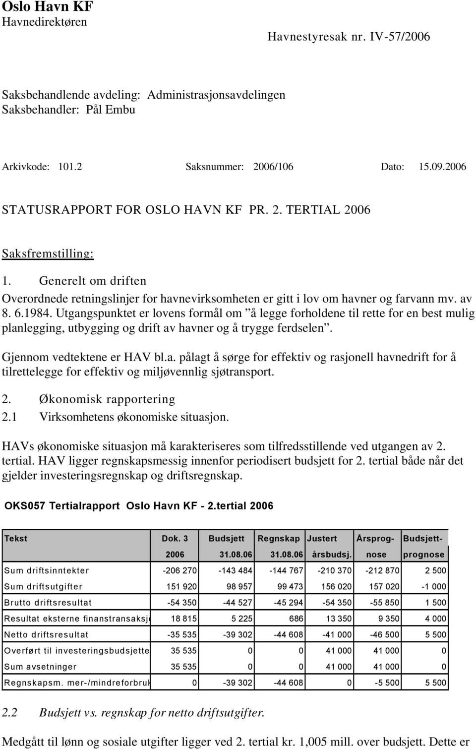 Utgangspunktet er lovens formål om å legge forholdene til rette for en best mulig planlegging, utbygging og drift av havner og å trygge ferdselen. Gjennom vedtektene er HAV bl.a. pålagt å sørge for effektiv og rasjonell havnedrift for å tilrettelegge for effektiv og miljøvennlig sjøtransport.