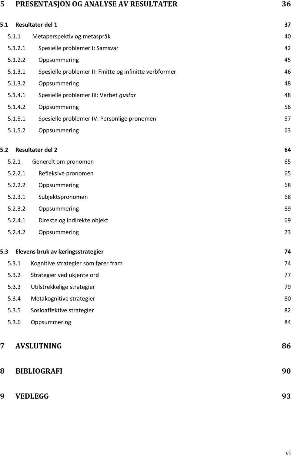 2 Resultater del 2 64 5.2.1 Generelt om pronomen 65 5.2.2.1 Refleksive pronomen 65 5.2.2.2 Oppsummering 68 5.2.3.1 Subjektspronomen 68 5.2.3.2 Oppsummering 69 5.2.4.1 Direkte og indirekte objekt 69 5.
