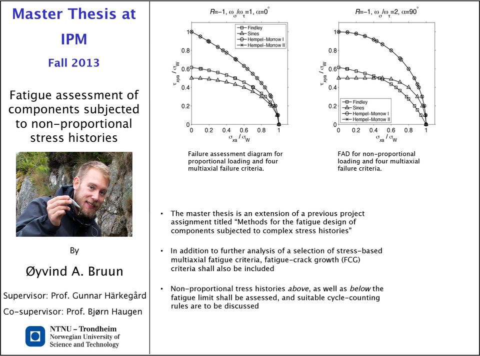 2 0.4 0.6 0.8 1 xa FAD for non-proportional loading and four multiaxial failure criteria. By By Øyvind A. Bruun Supervisor: Prof. Gunnar Härkegård Co-supervisor: Prof.