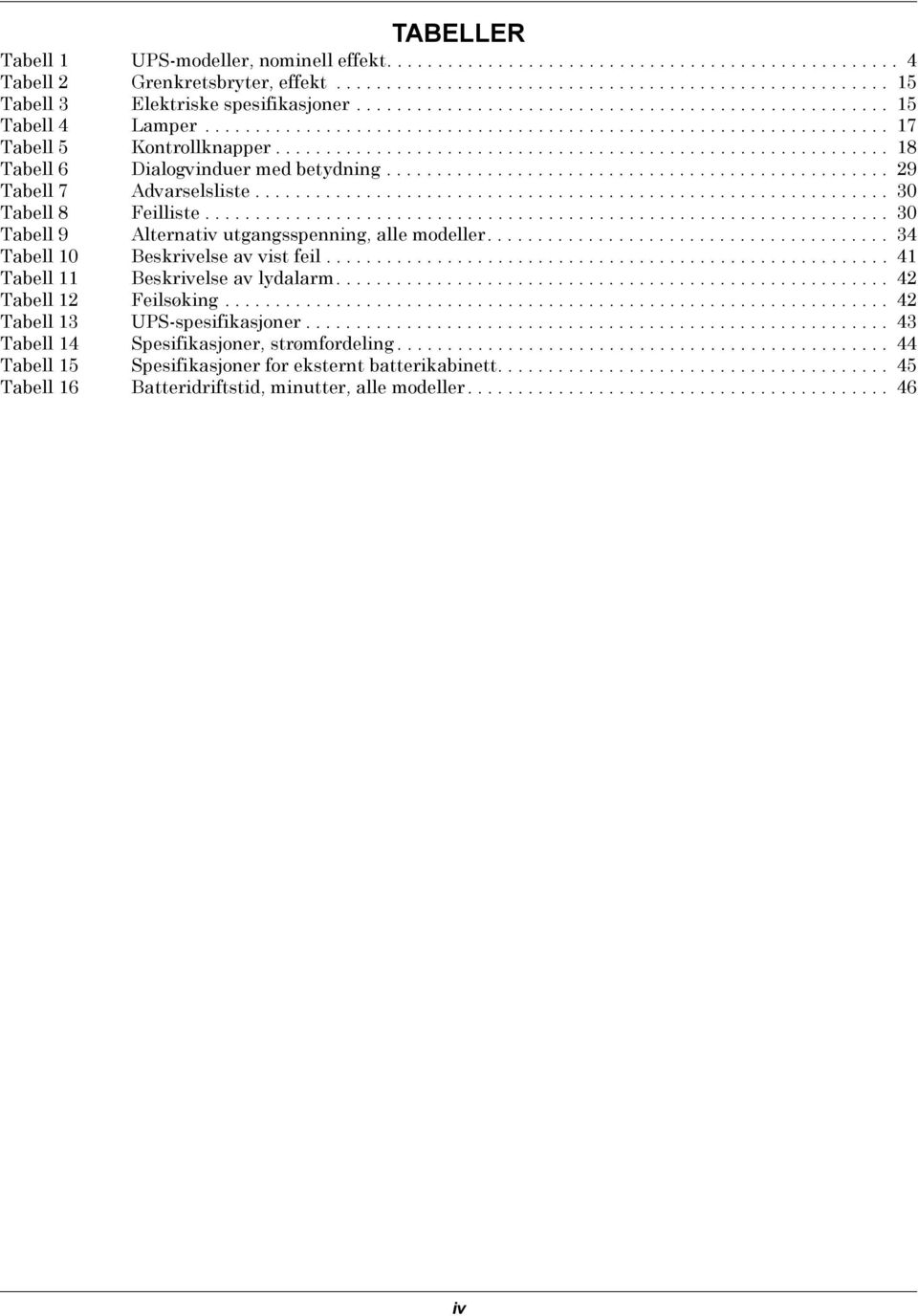 ............................................................ 18 Tabell 6 Dialogvinduer med betydning.................................................. 29 Tabell 7 Advarselsliste.