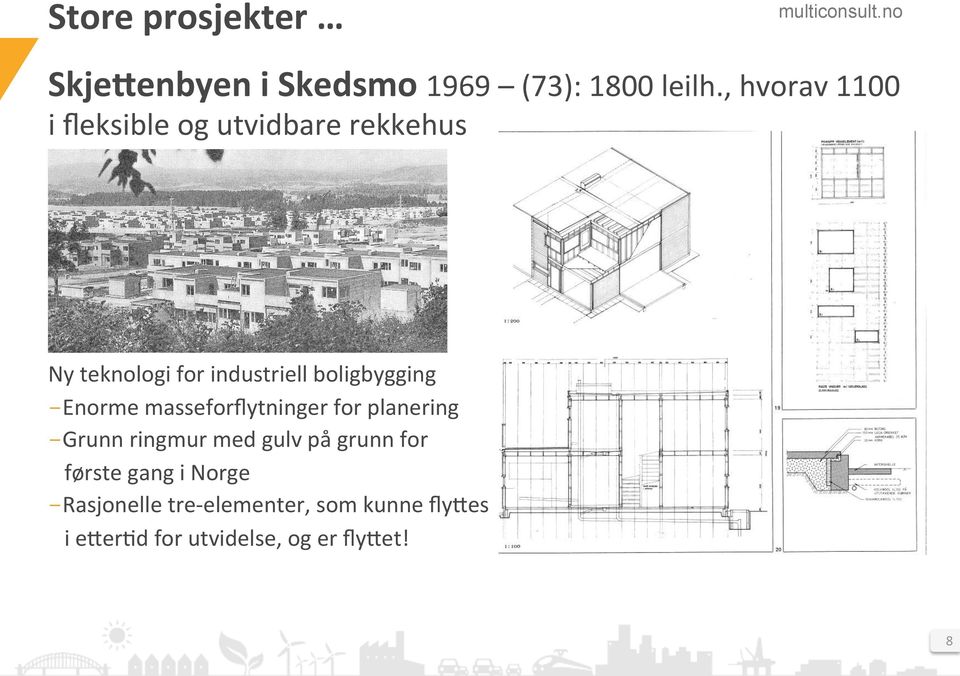 boligbygging - Enorme masseforflytninger for planering - Grunn ringmur med gulv på