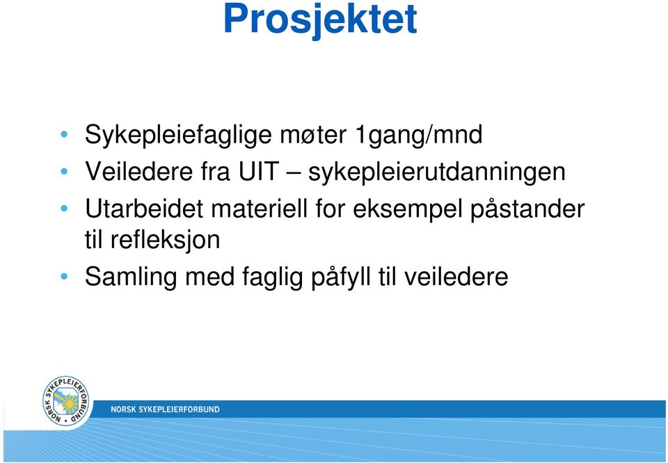 Utarbeidet materiell for eksempel påstander