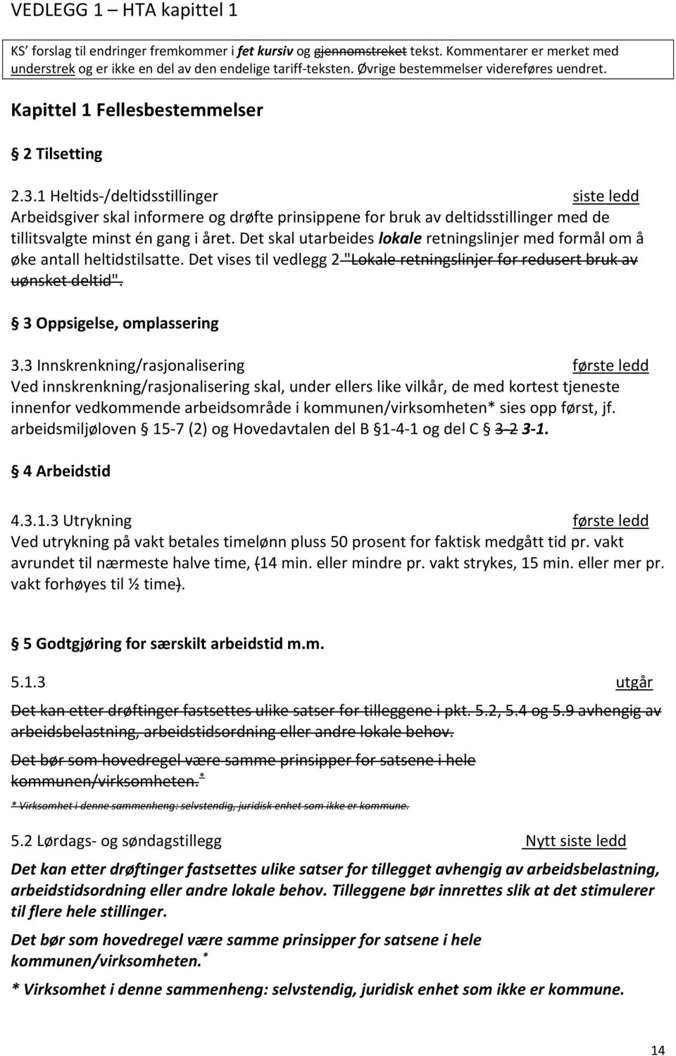 1 Heltids /deltidsstillinger siste ledd Arbeidsgiver skal informere og drøfte prinsippene for bruk av deltidsstillinger med de tillitsvalgte minst én gang i året.