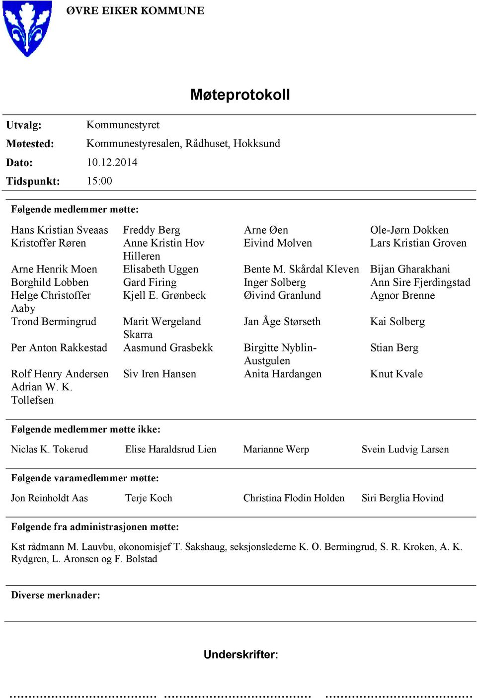 Molven Lars Kristian Groven Hilleren Arne Henrik Moen Elisabeth Uggen Bente M.