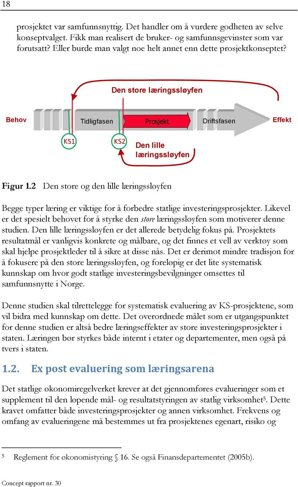 2 Den store og den lille læringssløyfen Begge typer læring er viktige for å forbedre statlige investeringsprosjekter.