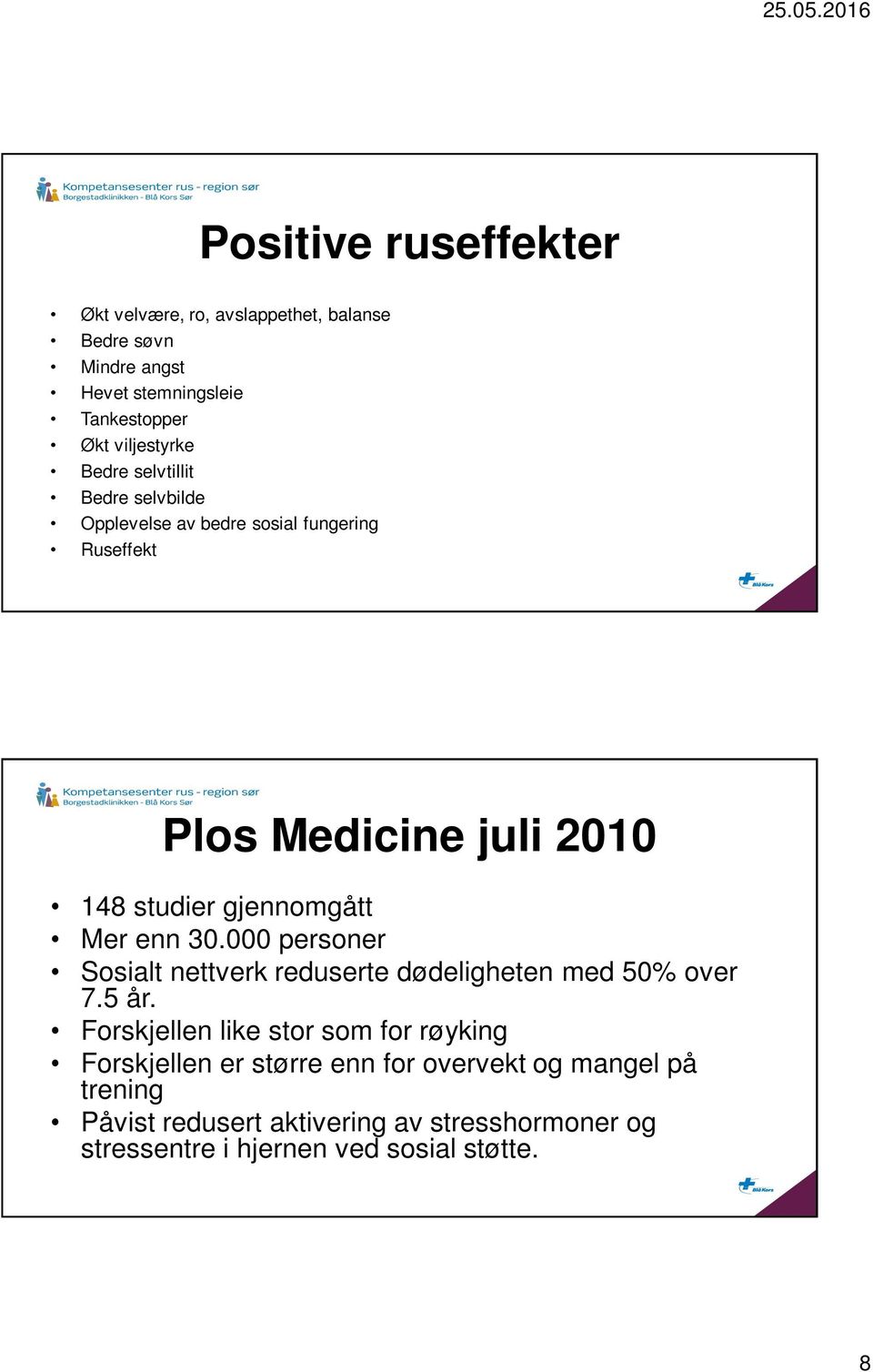 enn 30.000 personer Sosialt nettverk reduserte dødeligheten med 50% over 7.5 år.