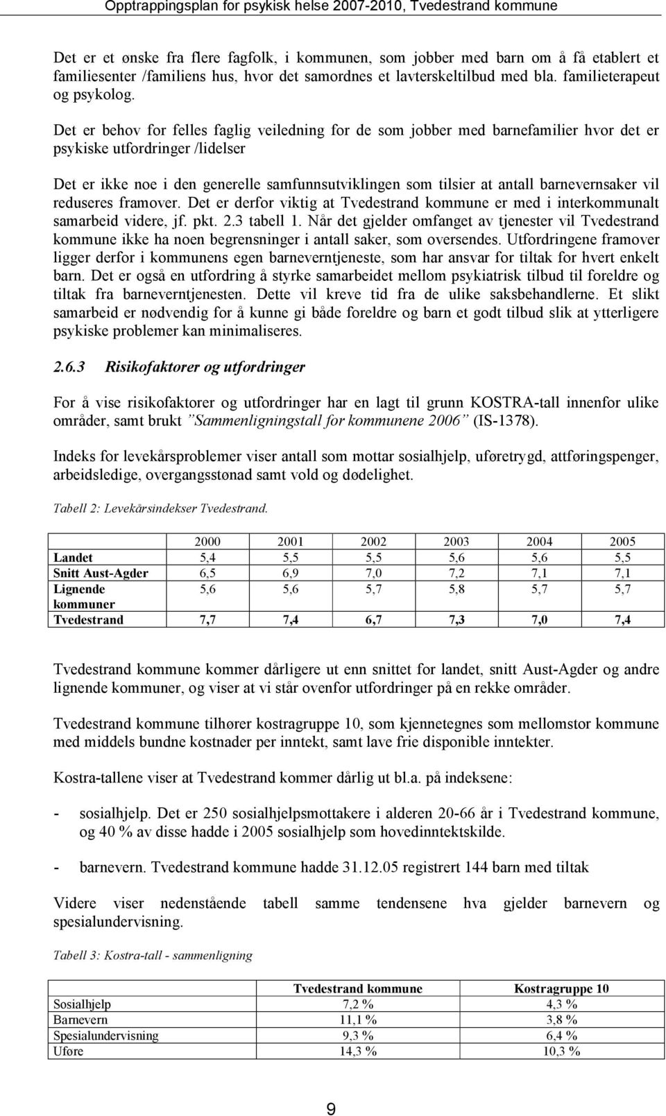 barnevernsaker vil reduseres framover. Det er derfor viktig at Tvedestrand kommune er med i interkommunalt samarbeid videre, jf. pkt. 2.3 tabell 1.