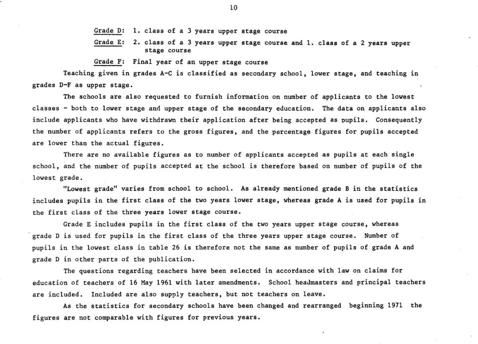 The schools are also requested to furnish information on number of applicants to the lowest classes both to lower stage and upper stage of the secondary education.