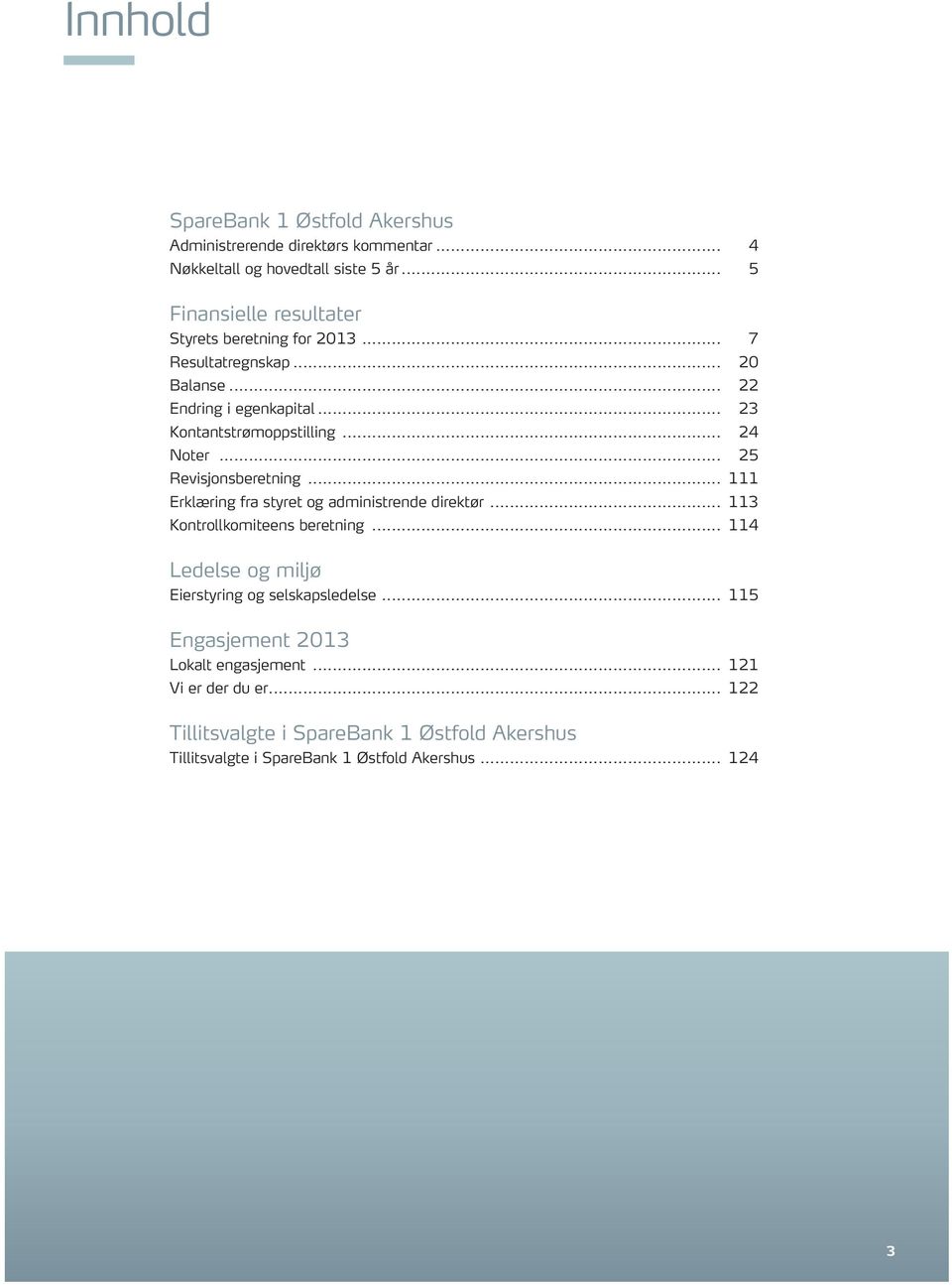 .. 24 Noter... 25 Revisjonsberetning... 111 Erklæring fra styret og administrende direktør... 113 Kontrollkomiteens beretning.