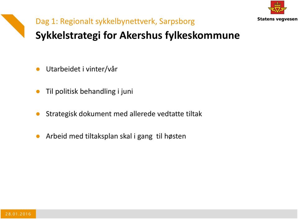 vinter/vår Til politisk behandling i juni Strategisk