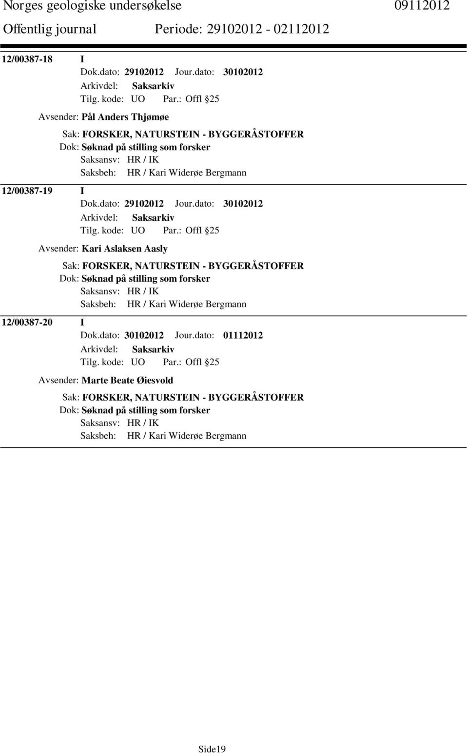 12/00387-19 I Dok.dato: 29102012 Jour.