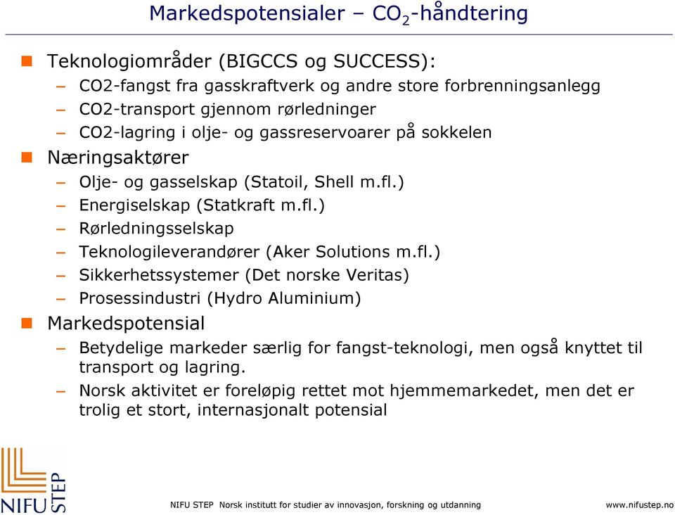 ) Energiselskap (Statkraft m.fl.