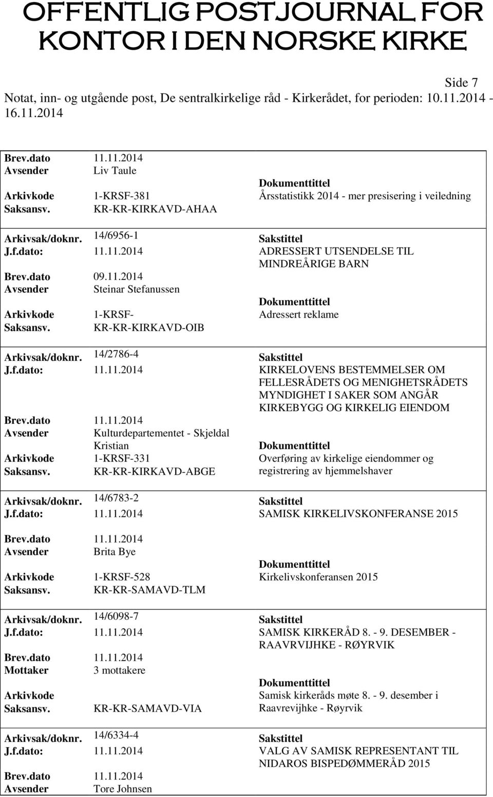 14/2786-4 Sakstittel J.f.dato: 11.