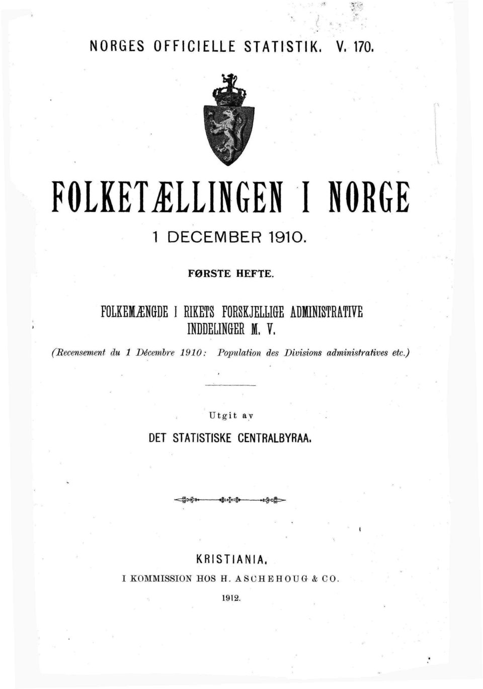 (Recensement du Décembre 90: Population des Divisions administratives etc.