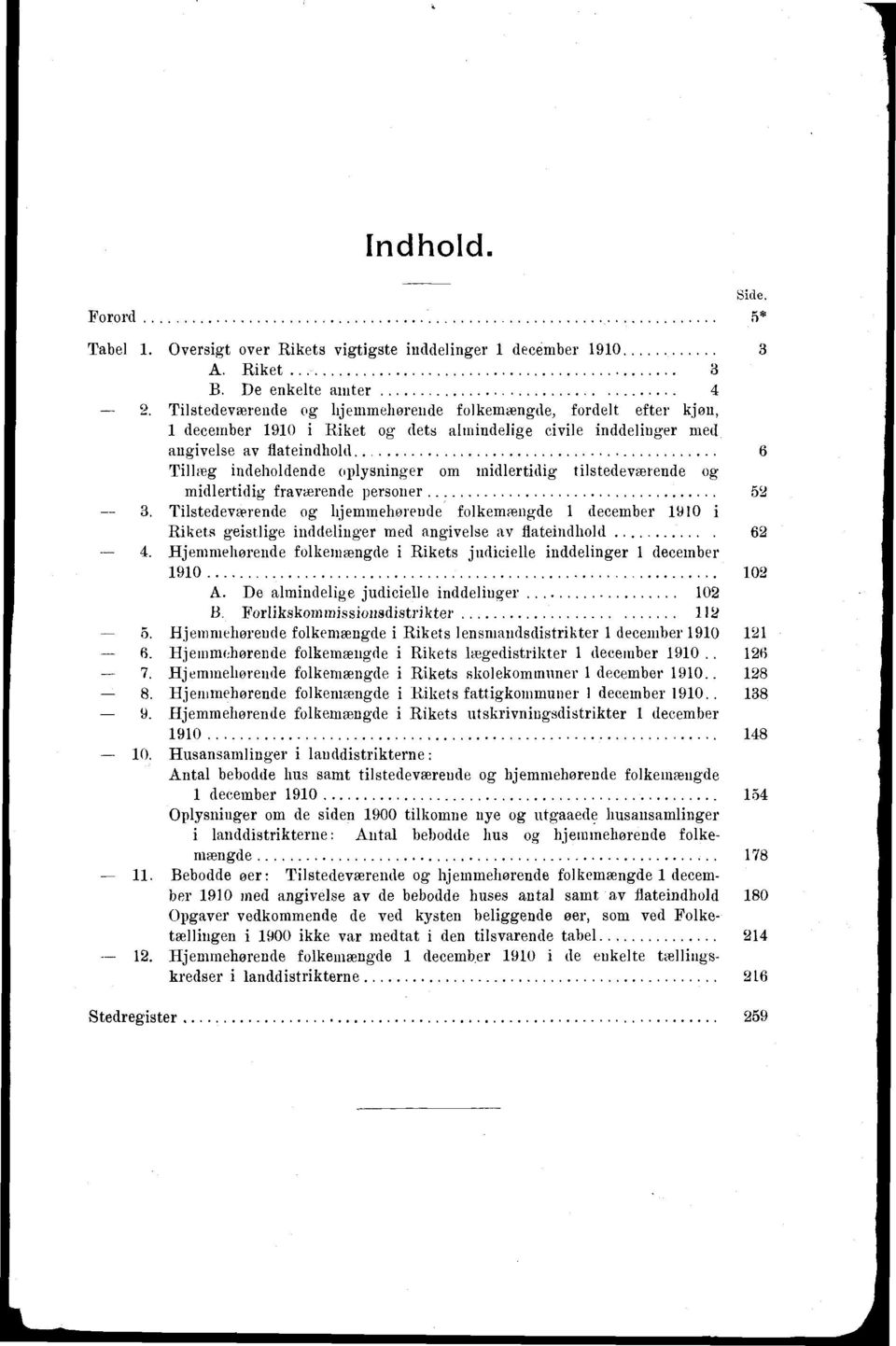 midlertidig tilstedeværende og midlertidig fraværende personer 5. Tilstedeværende og hjemmehørende folkemængde december 90 i Rikets geistlige inddelinger med angivelse av flateindhold 6 4.