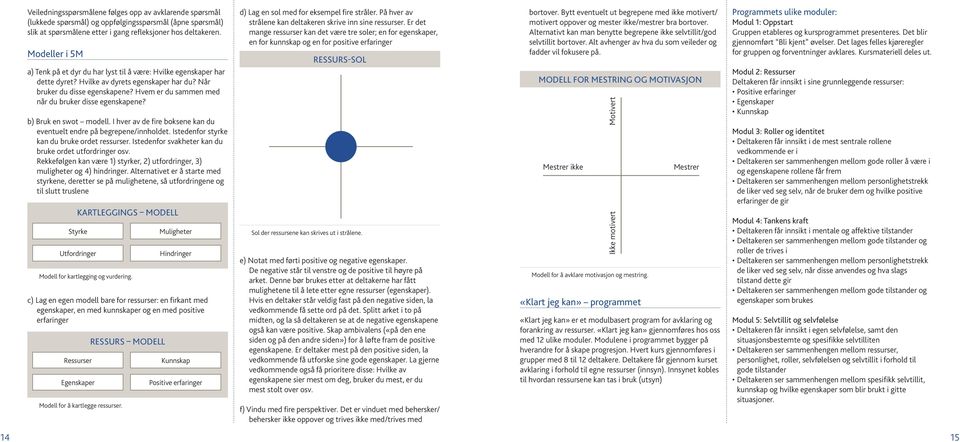 Hvem er du sammen med når du bruker disse egenskapene? b) Bruk en swot modell. I hver av de fire boksene kan du eventuelt endre på begrepene/innholdet. Istedenfor styrke kan du bruke ordet ressurser.