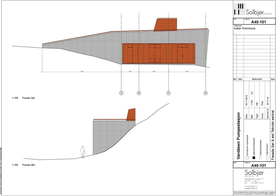 private/_rbeidstegning# : Fasade Øst YGGESK TEGNINGER NUSTEGNINGER 4 RKITEKTUR www.