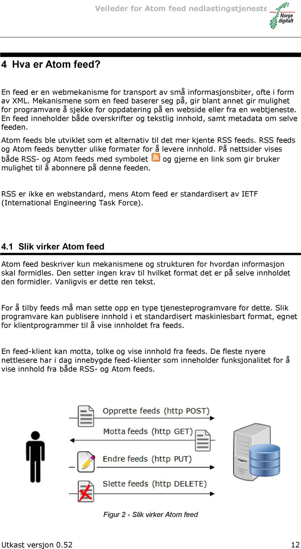 En feed inneholder både overskrifter og tekstlig innhold, samt metadata om selve feeden. Atom feeds ble utviklet som et alternativ til det mer kjente RSS feeds.