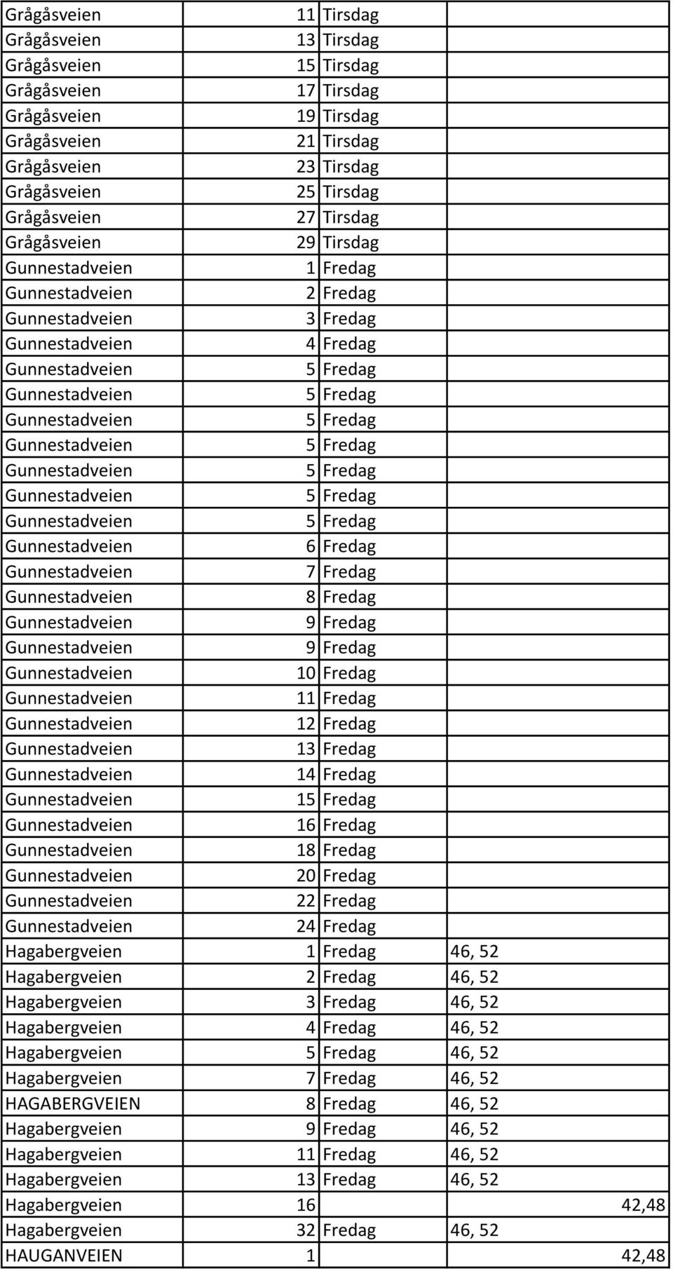 Fredag 2 2 Hagabergveien 46, 52 Hagabergveien 46, 52 Hagabergveien 46, 52 Hagabergveien 46, 52 Hagabergveien 46, 52 Hagabergveien 7 Fredag 46, 52