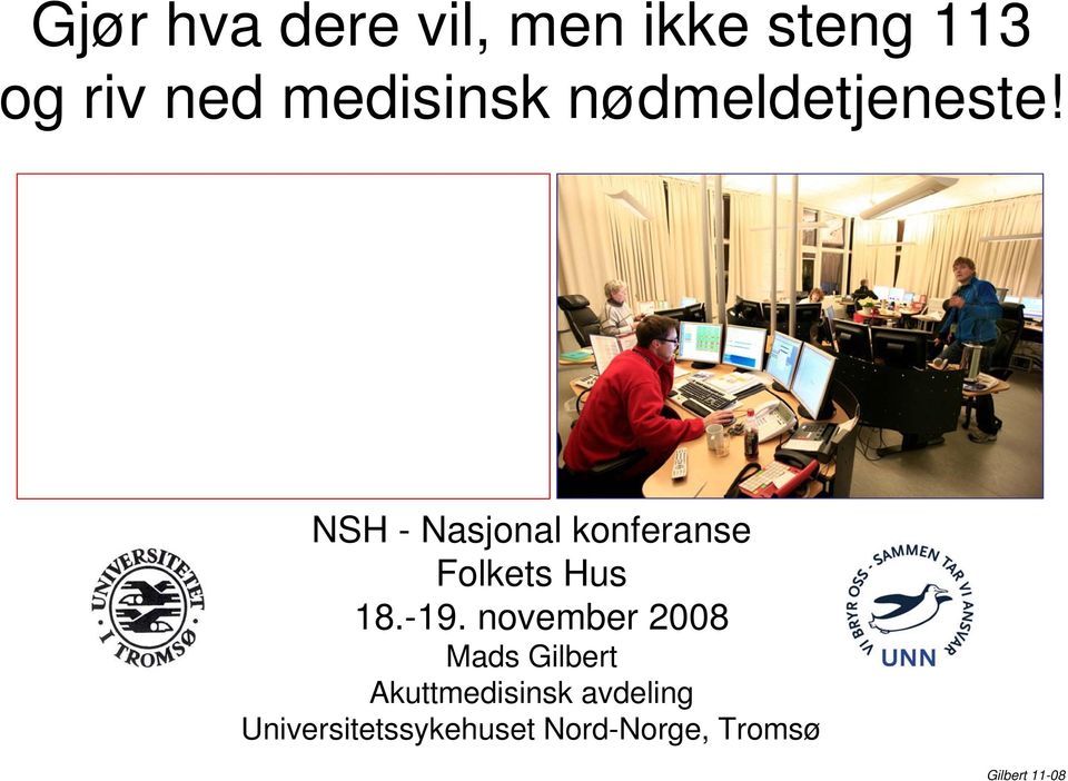 NSH - Nasjonal konferanse Folkets Hus 18.-19.