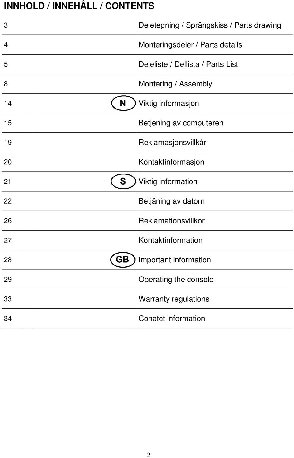 Reklamasjonsvillkår 20 Kontaktinformasjon 21 Viktig information 22 Betjäning av datorn 26 Reklamationsvillkor 27