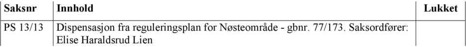 for Nøsteområde - gbnr. 77/173.