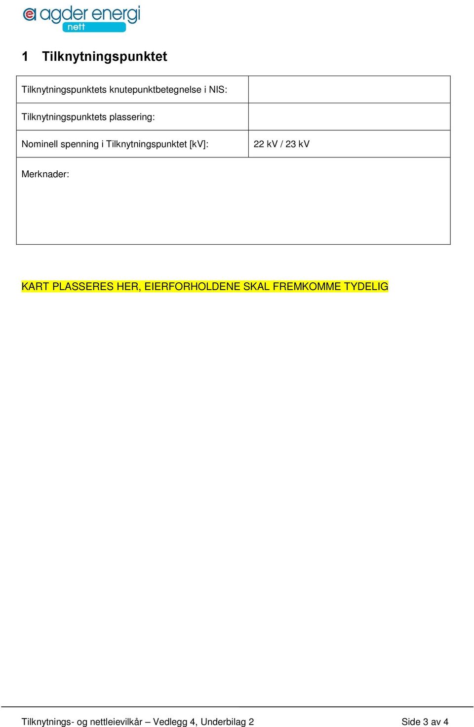 [kv]: 22 kv / 23 kv Merknader: KART PLASSERES HER, EIERFORHOLDENE SKAL