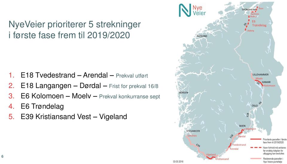 E18 Langangen Dørdal Frist for prekval 16/8 3.