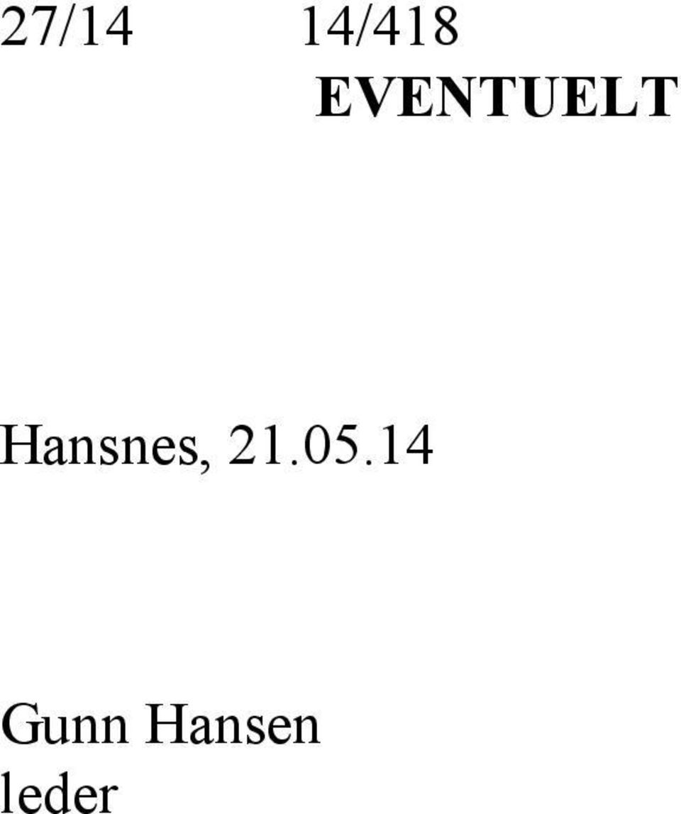 Hansnes, 21.05.