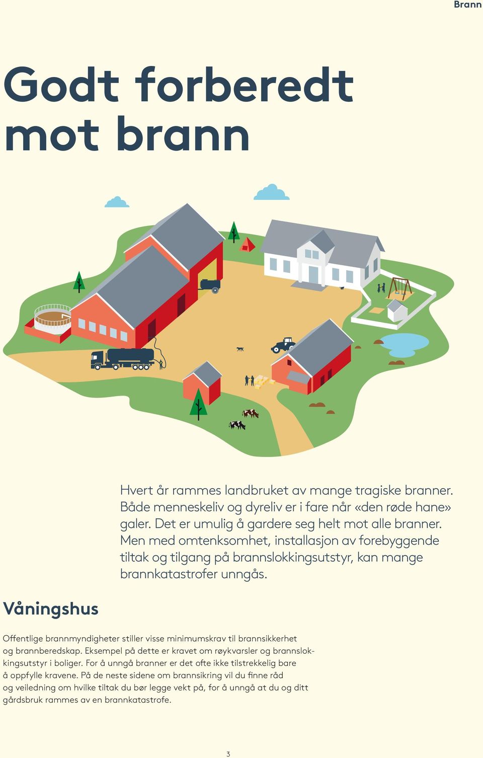 Offentlige brannmyndigheter stiller visse minimumskrav til brannsikkerhet og brannberedskap. Eksempel på dette er kravet om røykvarsler og brannslokkingsutstyr i boliger.