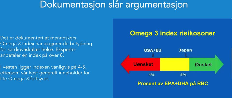 Eksperter anbefaler en index på over 8.