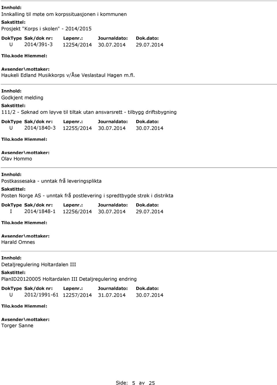 Godkjent melding 111/2 - Søknad om løyve til tiltak utan ansvarsrett - tilbygg driftsbygning 2014/1840-3 12255/2014 Olav Hommo ostkassesaka -