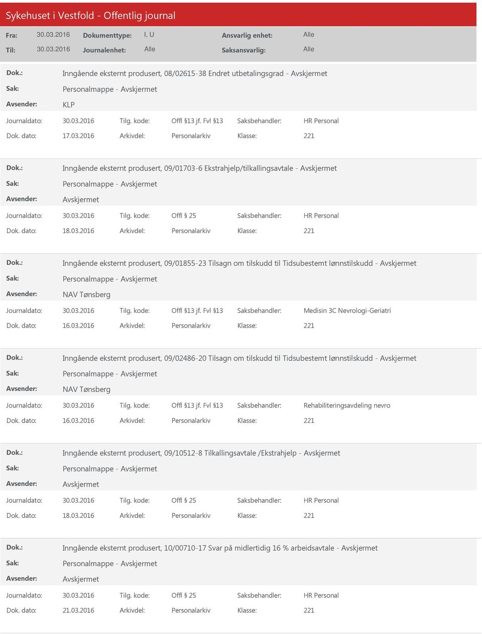 6 Ekstrahjelp/tilkallingsavtale - Personalmappe - Dok. dato: 18.03.