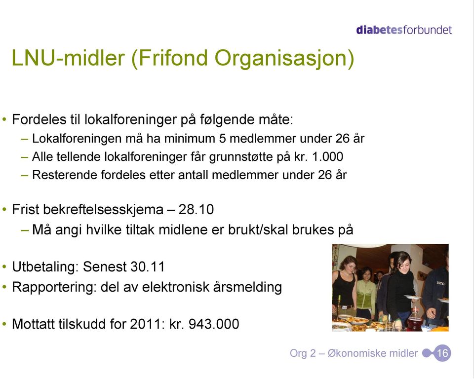 000 Resterende fordeles etter antall medlemmer under 26 år Frist bekreftelsesskjema 28.