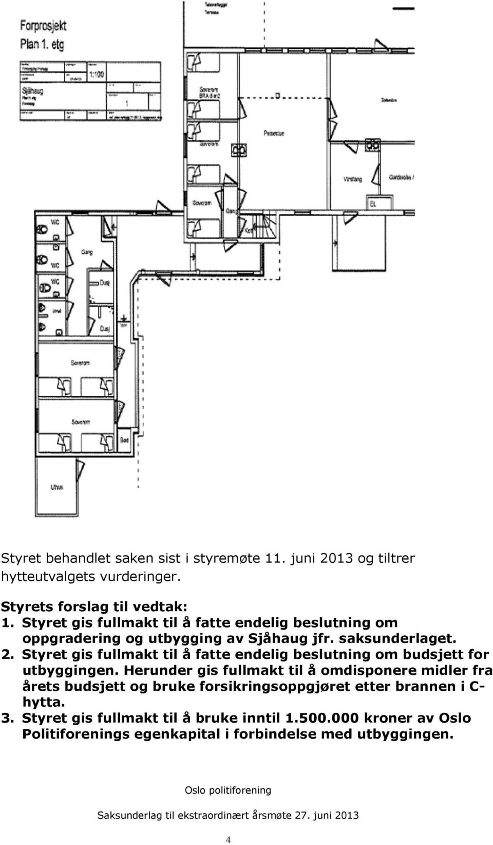 Styret gis fullmakt til å fatte endelig beslutning om budsjett for utbyggingen.