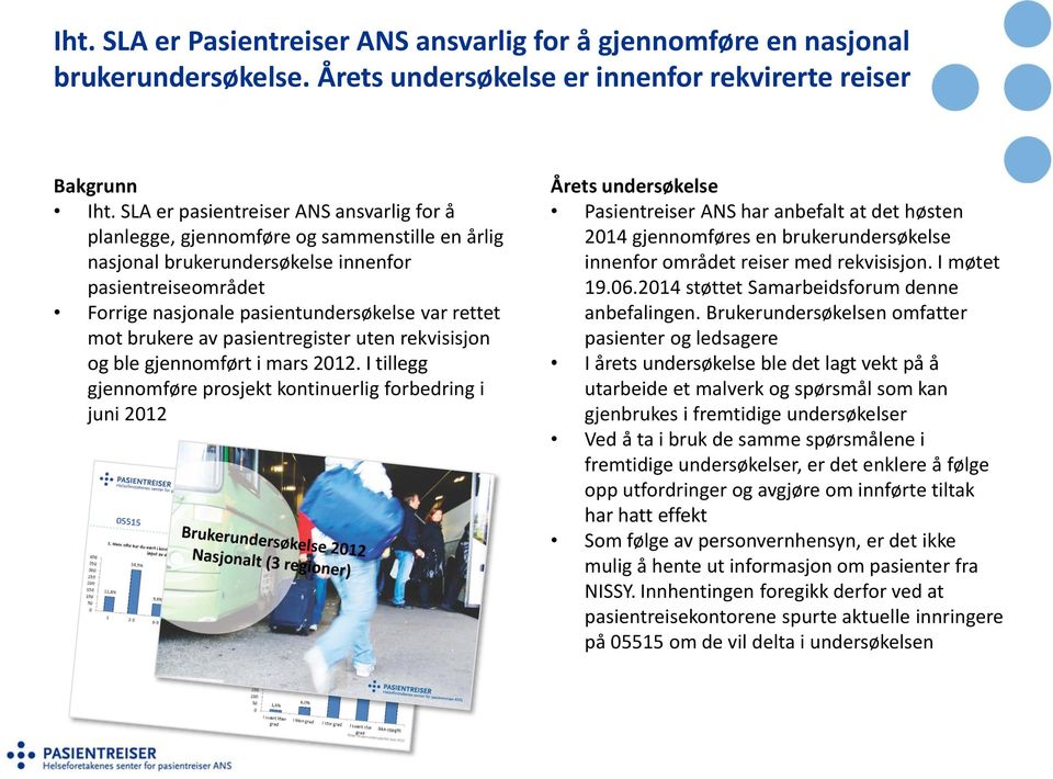 brukere av pasientregister uten rekvisisjon og ble gjennomført i mars 2012.