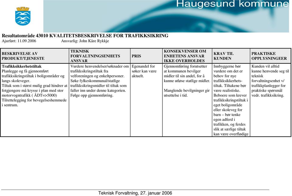 Tiltak som i størst mulig grad hindrer at fotgjengere må krysse i plan med stor motorvogntrafikk ( ÅDT=>5000) Tilrettelegging for bevegelseshemmede i sentrum.