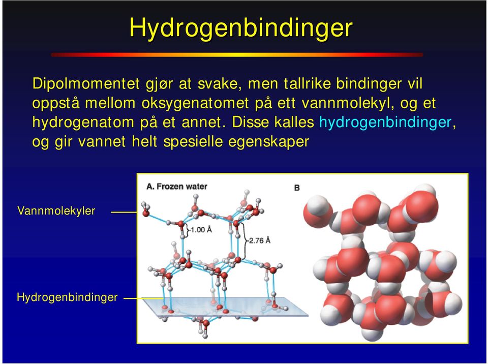 et hydrogenatom på et annet.