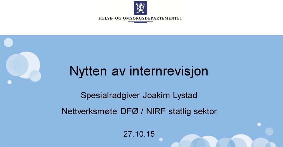 Lystad Nettverksmøte DFØ