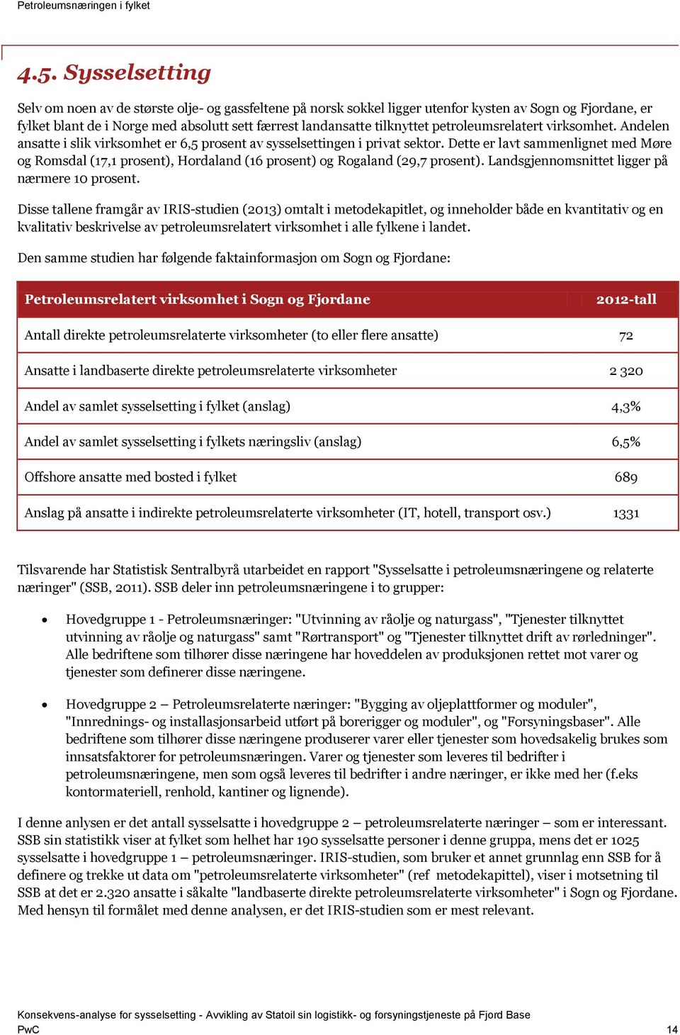 petroleumsrelatert virksomhet. Andelen ansatte i slik virksomhet er 6,5 prosent av sysselsettingen i privat sektor.