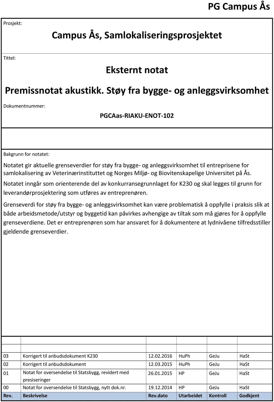 samlokalisering av Veterinærinstituttet og Norges Miljø- og Biovitenskapelige Universitet på Ås.