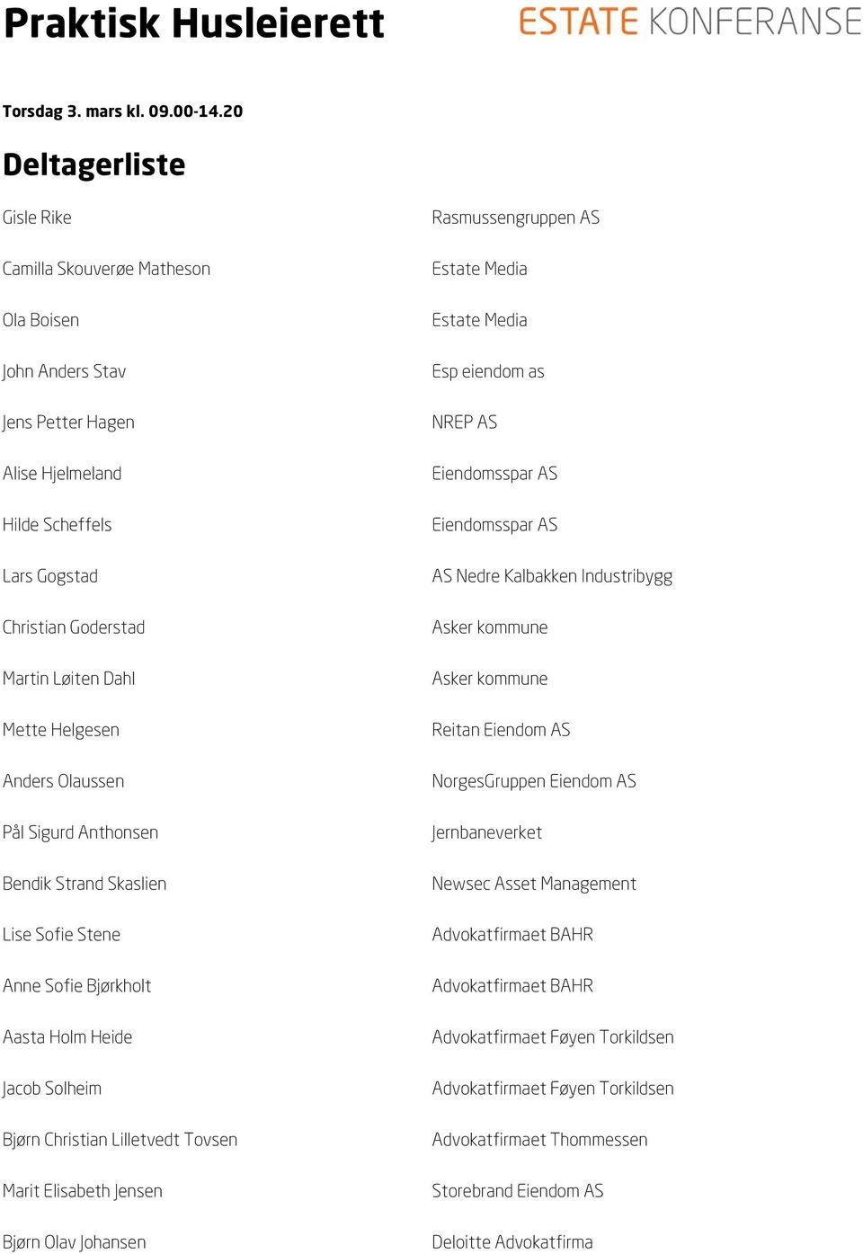 Helgesen Anders Olaussen Pål Sigurd Anthonsen Bendik Strand Skaslien Lise Sofie Stene Anne Sofie Bjørkholt Aasta Holm Heide Jacob Solheim Bjørn Christian Lilletvedt Tovsen Marit Elisabeth Jensen