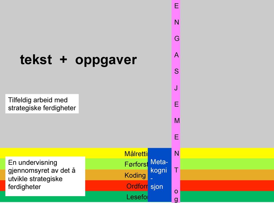 ferdigheter Målretting Førforståelse Metakogni Koding - Ordforråd sjon