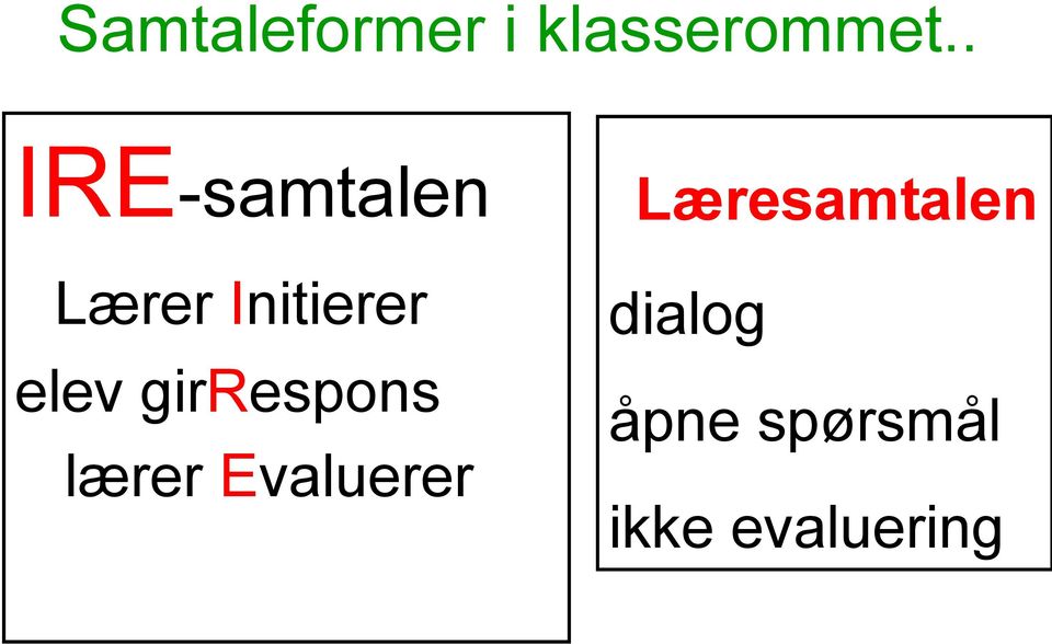 girrespons Læresamtalen dialog åpne