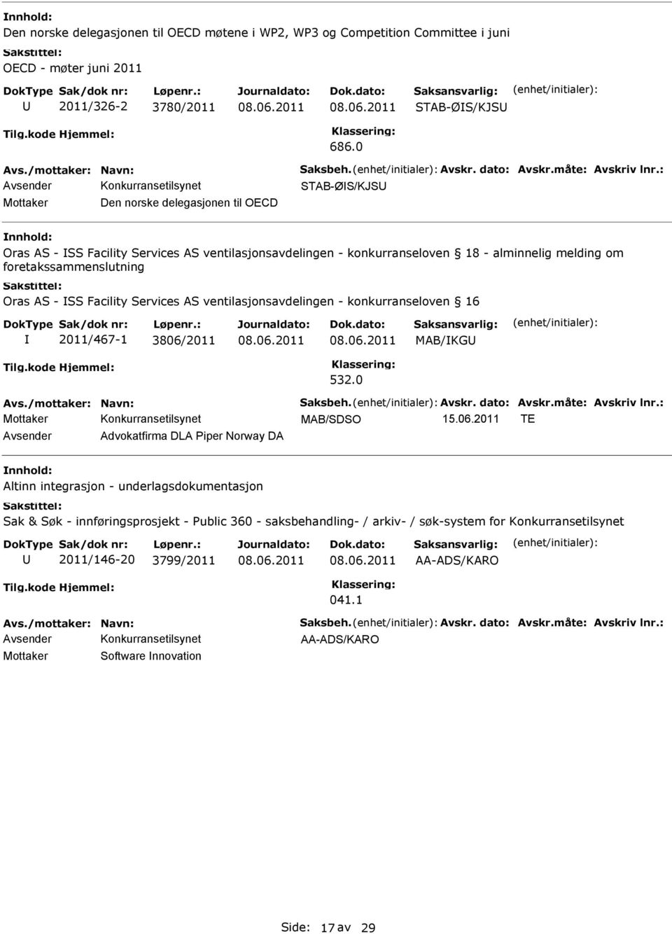 AS - SS Facility Services AS ventilasjonsavdelingen - konkurranseloven 16 2011/467-1 3806/