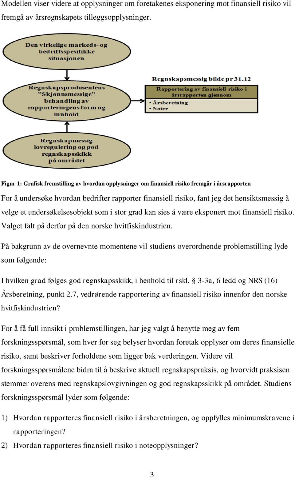 undersøkelsesobjekt som i stor grad kan sies å være eksponert mot finansiell risiko. Valget falt på derfor på den norske hvitfiskindustrien.