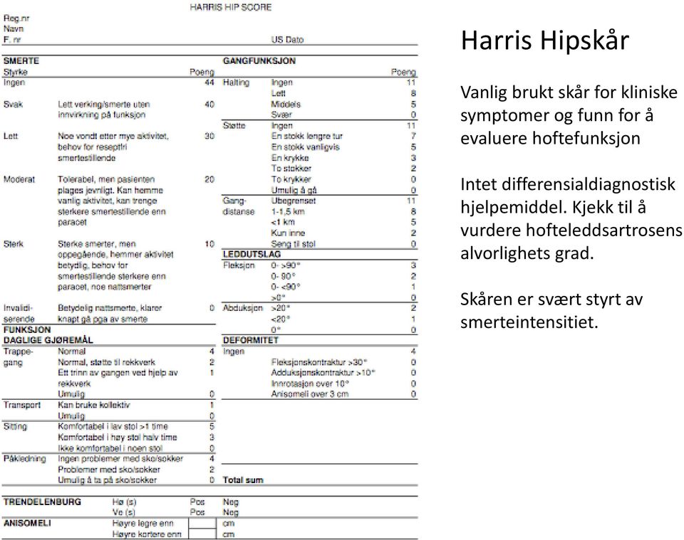 differensialdiagnostisk hjelpemiddel.