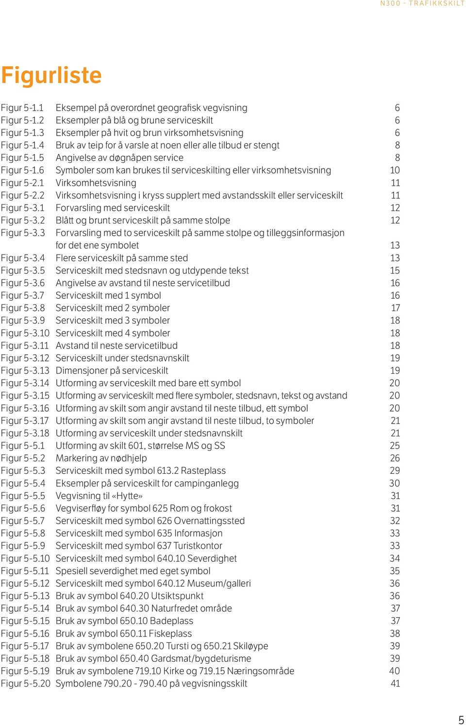 6 Symboler som kan brukes til serviceskilting eller virksomhetsvisning 10 Figur 5-2.1 Virksomhetsvisning 11 Figur 5-2.